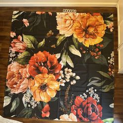 Brand New Watercolor Floral Shower Curtain 70” X 74” 