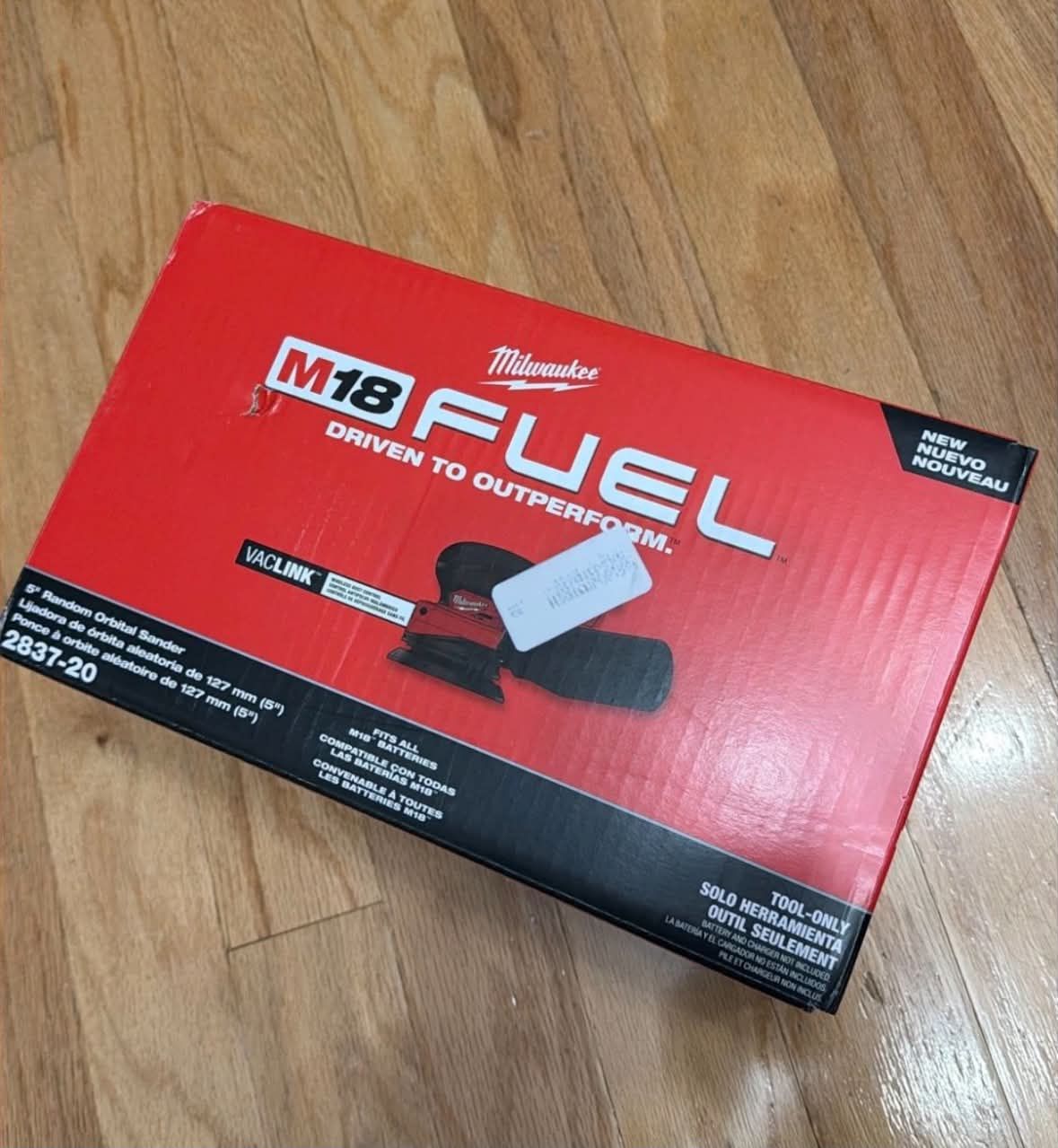 Milwaukee new sander fuel