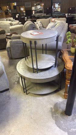 Cocktail table and two end tables