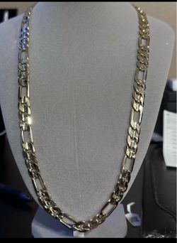 24”  11mm 14k Gold FILLED Figaro WITH 14k Stamp🔥🔥🔥