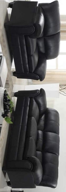 Parker-Black Sofa and Loveseat Set