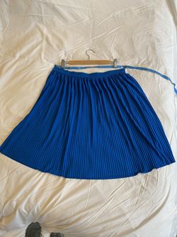 Ivanka Trump Blue Pleated Skirt Size L