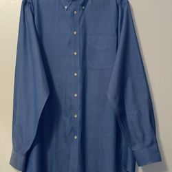 JoS. A. BANK Blue Button Down Long Sleeve Dress Shirt For Men.