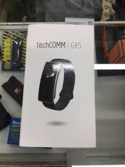 Tech comm gx5 fitness tracker black opened box