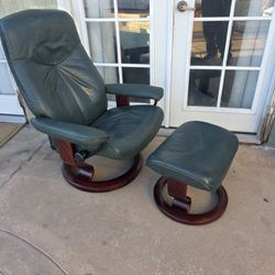 Mid Century Stressless Chair And Ottoman