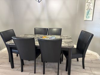 Faux marble dining set