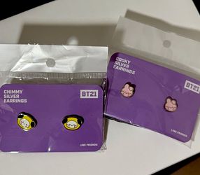 BT21 Earrings - Chimmy & Cooky