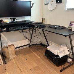 L Shape Desk - Espresso 