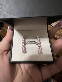 Pink Ice Earrings And Ring
