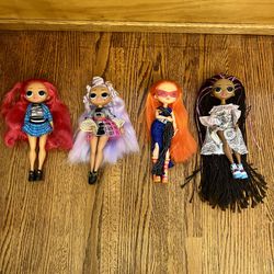 Lot of 4 LOL Surprise! OMG Fashion Dolls Prez, Miss Royale, Major Lady, Honeylis