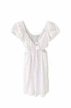 New With Tag Almost Famous Peasant Mini Dress in White