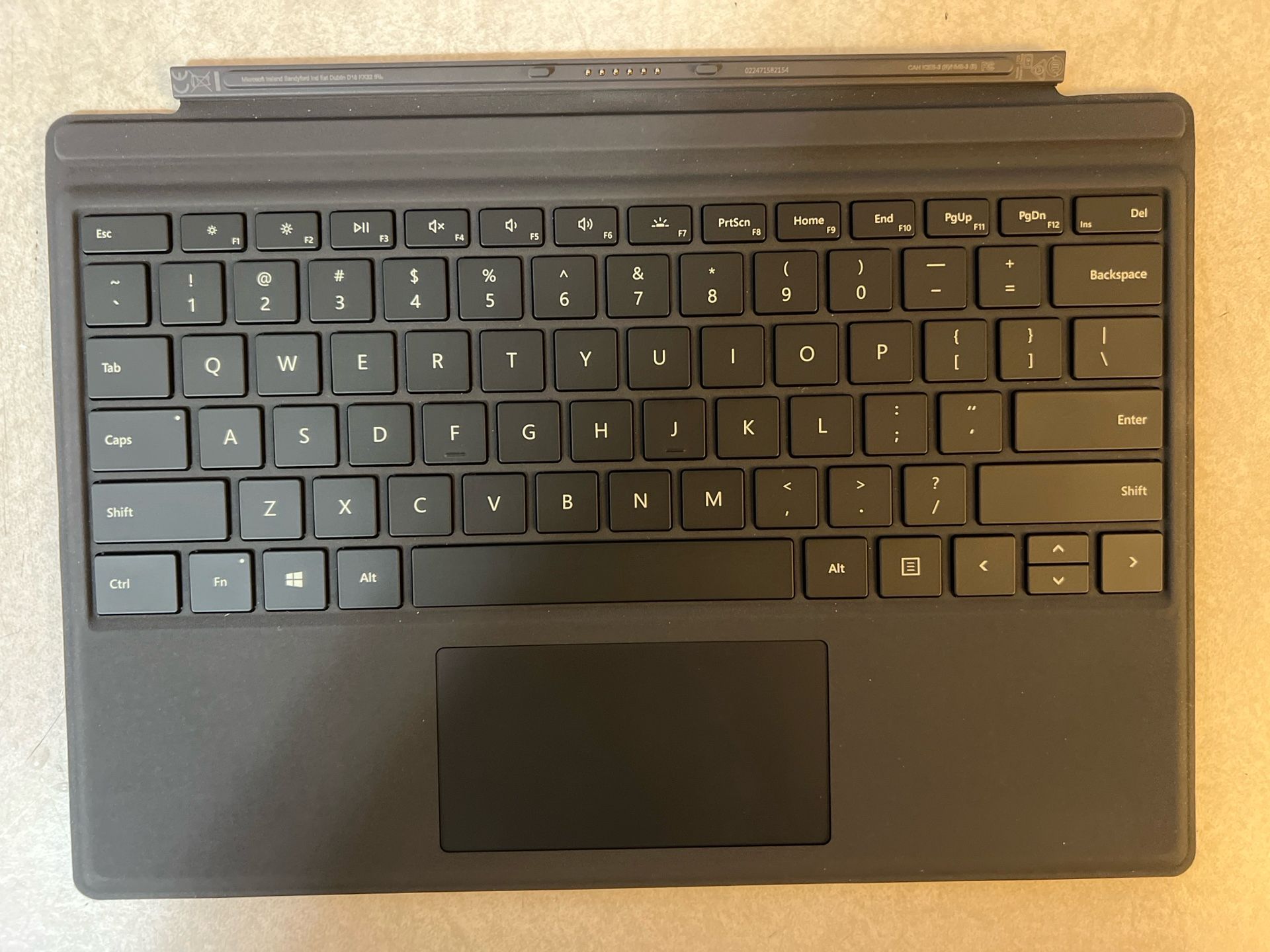 Microsoft Surface Pro Type Cover (Model 1725, Black) – Compatible with Pro 3, 4, 5, 6, 7