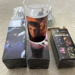 STAR TREK COLLECTIBLE GLASSES - COMPLETE SET OF 4 