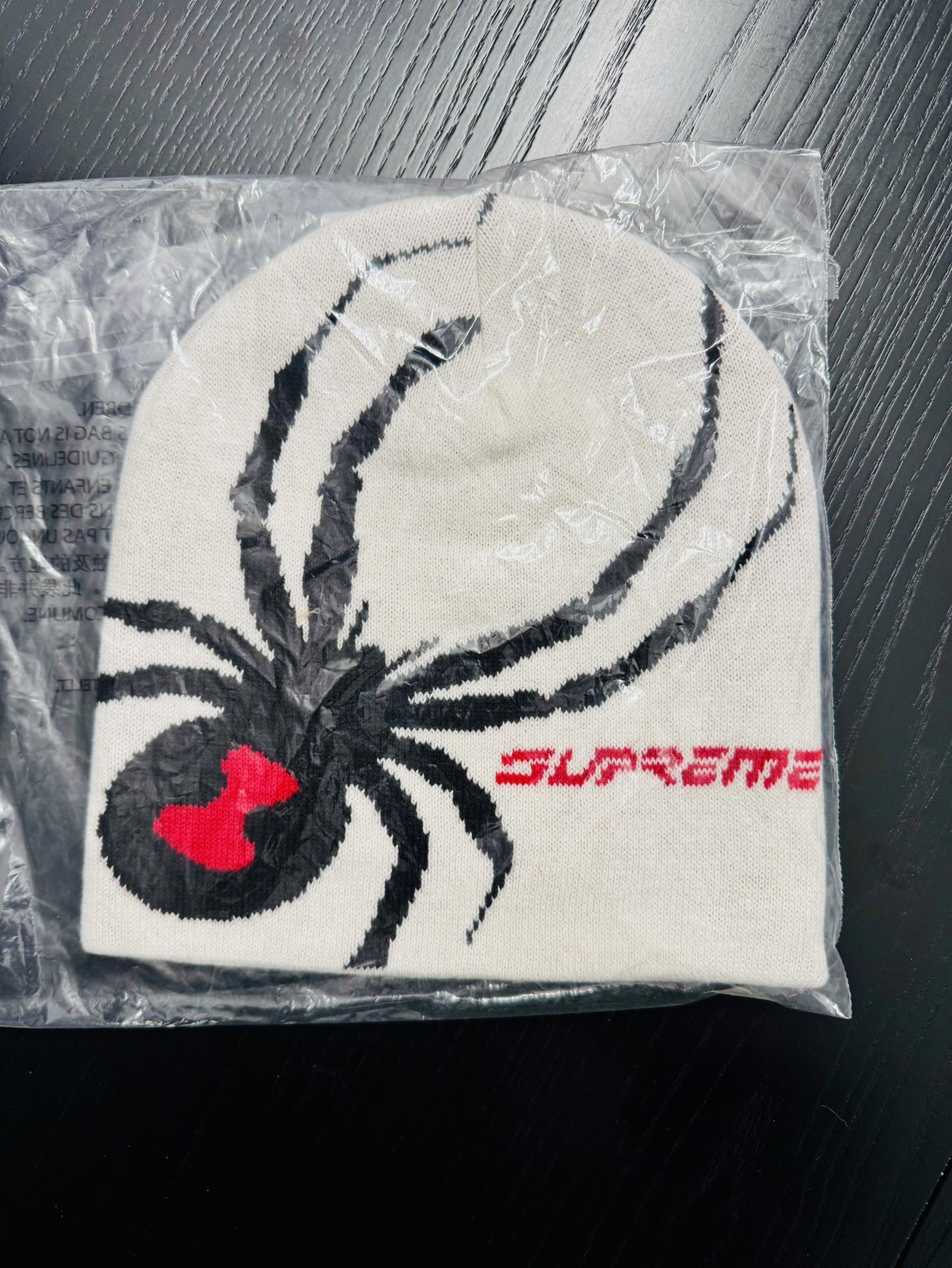 NEW Supreme Spyder Beanie Off-White OS
