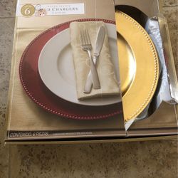 Gold Beaded Charger Plates $10 Pickup