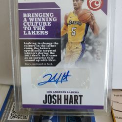 Lakers Josh Hart Rookie Autograph Card