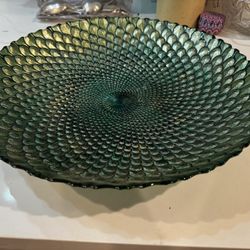 Vintage-Style Emerald Green Serving Bowl $40 OBO