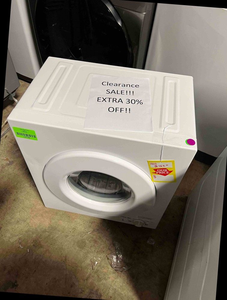 MAGIC CHEF MCSDRY1S 2.6 cu. ft. White Compact Dryer QL JO