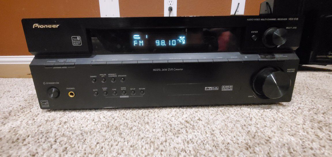 Pioneer AV stereo receiver 100 watt model VSX-516-K