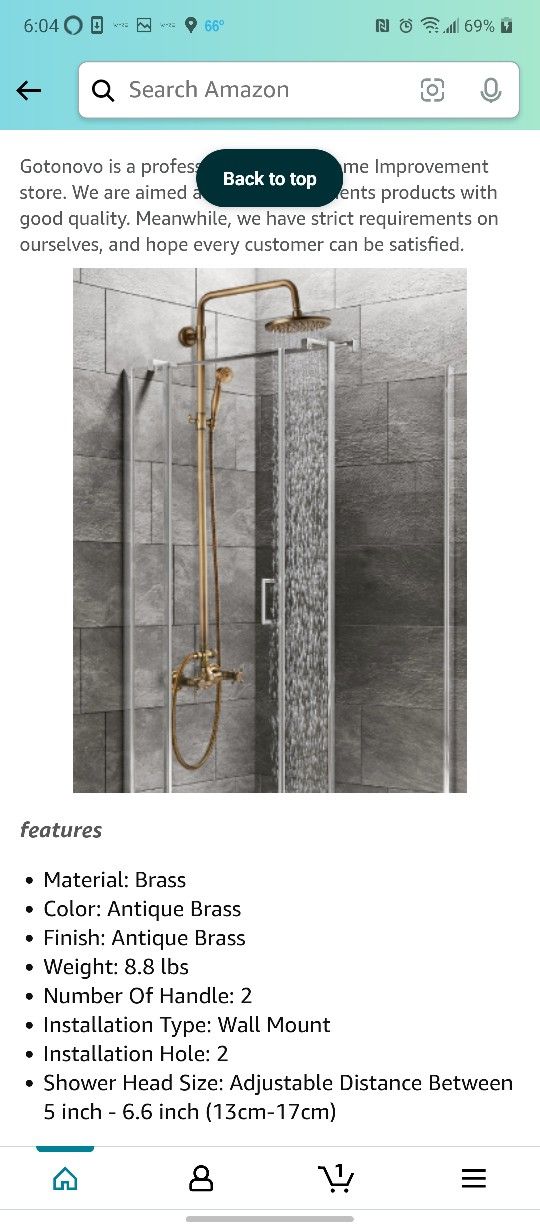 Antique Brass Bathroom Shower Faucet Set Brushed Gold Shower Fixture 8 Inch Rainfall Shower Head Handheld Shower Cross Handle


