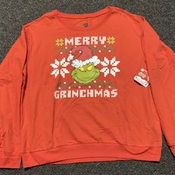 New the Grinch womens Christmas sweatshirt - 5 Sizes Available - 2X XL Large medium or small 