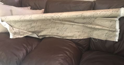 Waverly Pen Pal Printed Cotton Twill excellent Fabric for Drapery, Furniture, Pillows