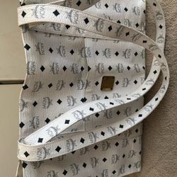 MCM White Tote Bag 