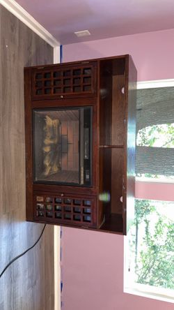 TV stand with fireplace