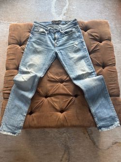 GUESS Men’s Slim Tapered Distressed Jeans – 30x30 Light Wash