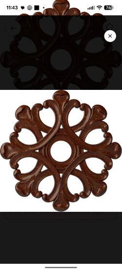 Ekena Millwork CM20ANBMC Angel Ceiling Medallion fits Canopies up to 4 3/8, Burnished Mahogany Crackle
