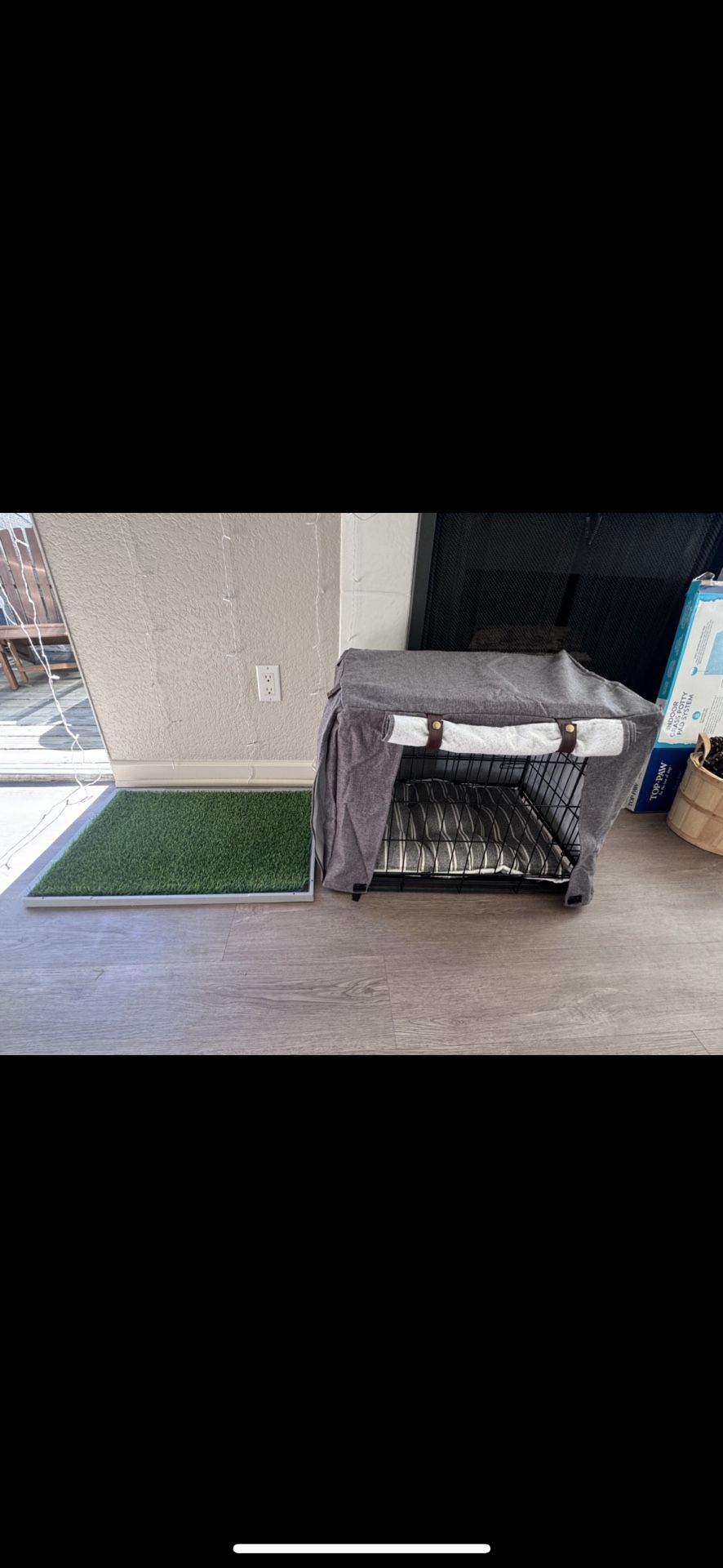 Dog Crate With Cover And Pillow