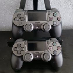 X2 Sony Playstation 4 DualShock Wireless Controller Gun Metal Black 