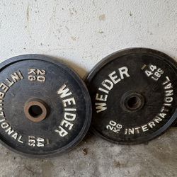 Pair of 44lbs/20kg Weider Olympic Plates