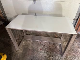 Wood and glass desk