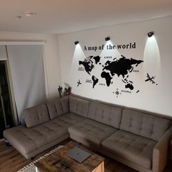 Modern Grey Sectional Couch – Excellent Condition