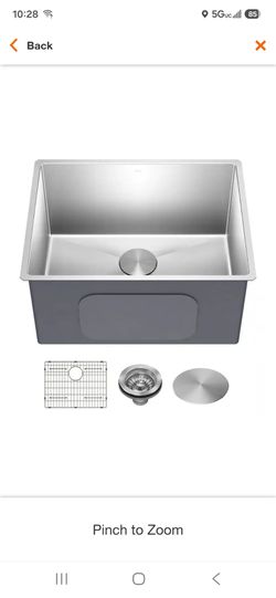 KRAUS
Standart PRO 24 Undermount 16 Gauge Stainless Steel Single Bowl Laundry Utility Sink