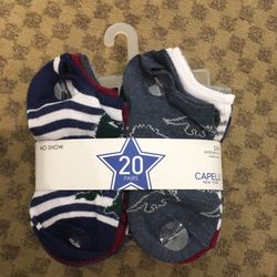 NWT boys socks 20 pairs size S/M for shoe size 9-13