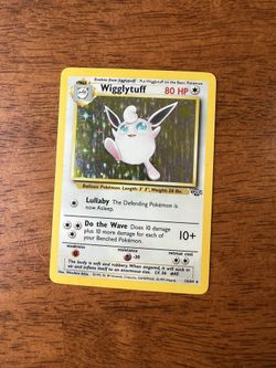 Pokemon 1st Edition Wigglytuff Jungle Holo 16/64 Vintage 1999 