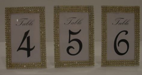 Wedding Table numbers centerpieces