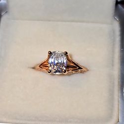 Rose Gold Sapphire Ring 1.61 Carats
