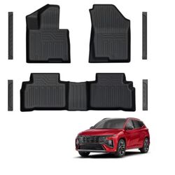 Floor Mats for 2022-6Hyundai Tucson Gasoline,TPE All Weather Protection Interior Car Floor Liners Door Sill Guards for Hyundai Tucson Accessory