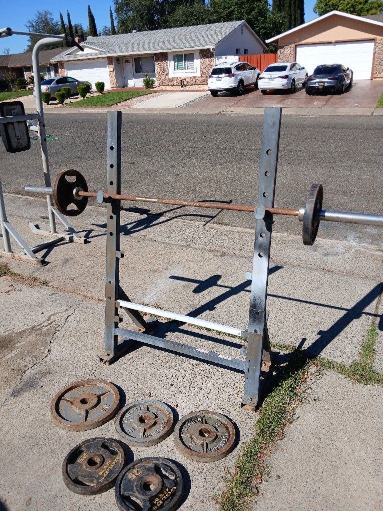 Weight Set With Pull-up/Dip Station