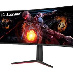 LG 34GP63A-B 34" Curved Ultragear QHD (3440 x 1440) HDR 10 160Hz Gaming Monitor with Tilt/Height Adjustable Stand, AMD FreeSync Premium, Display Port 