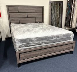 Queen Bed Frame W/ Mattress Included 