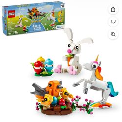 LEGO Colorful Animals Play Pack, 5 Adorable Animal Builds in 1 Box: Bunny Toy, Unicorn Toy, Seahorse Toy, Peacock Toy, and Birds in a Nest, Birthday G