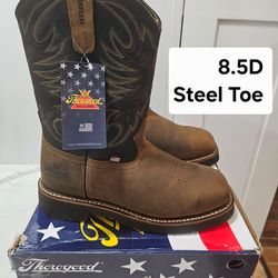 Thorogood Steel Toe Work Boots Size 8.5