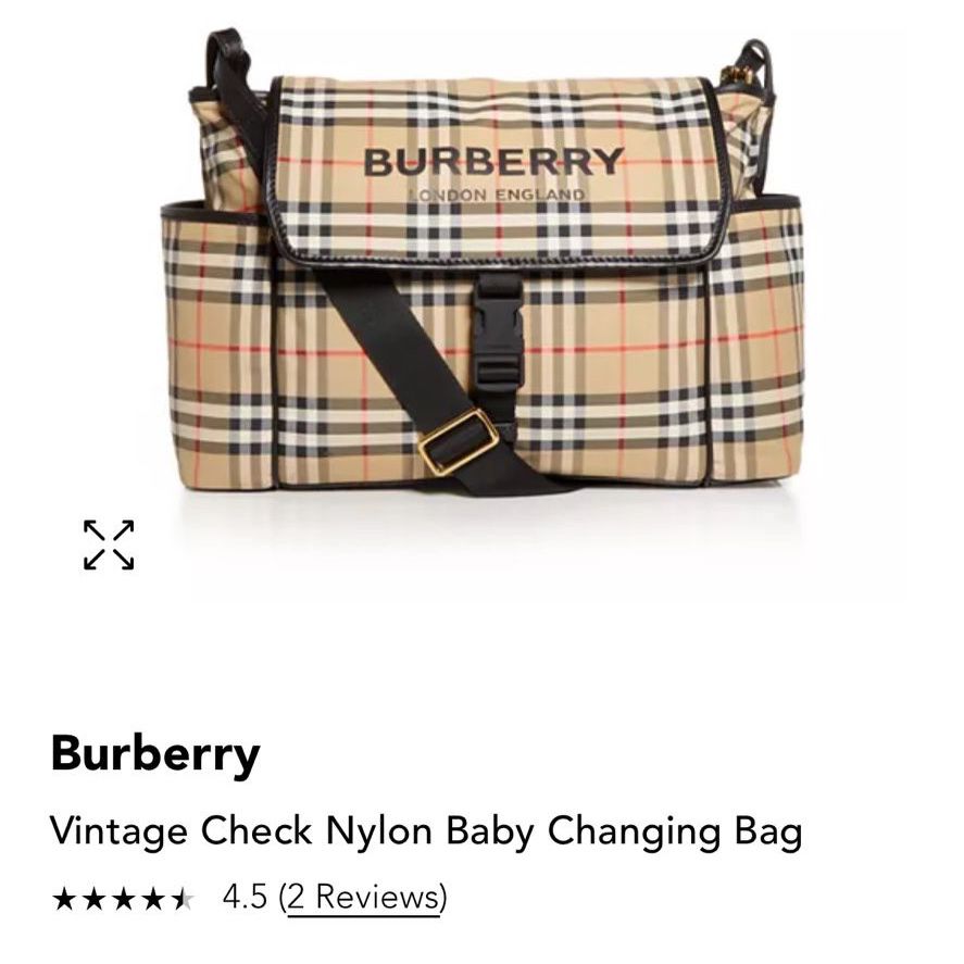 Authentic Burberry Diaper Bag