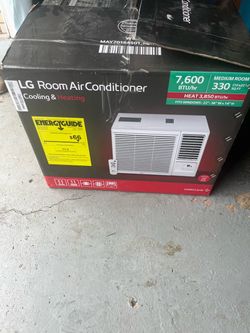 LG Window Air Conditioner Heat/Cool Unit 7600 BTU