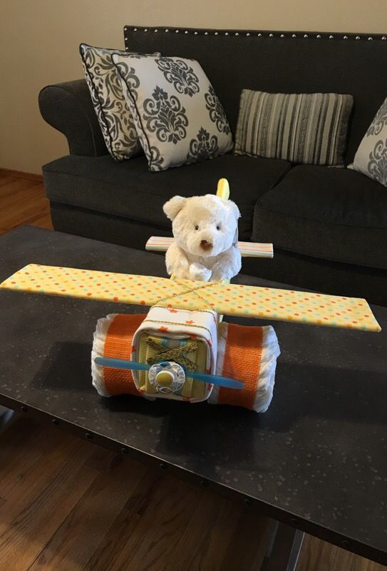 Airplane Diaper Cake