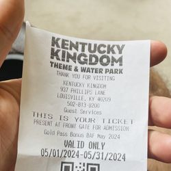 4 Tickets For Kentucky Kingdom Theme And Water Park .All For $40 Valid Until May 31 